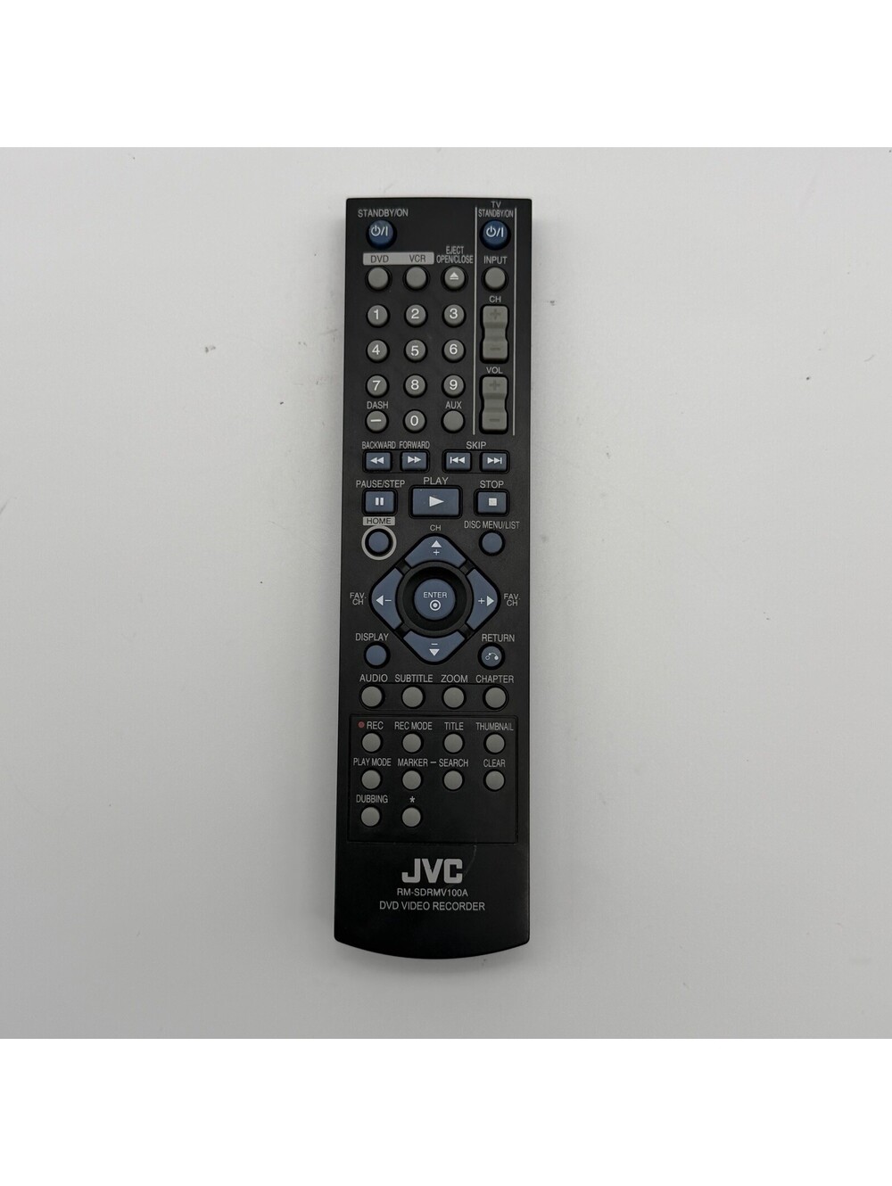 JVC RM-SDRMV100A OEM DVD Video Recorder Remote Control Tested Working